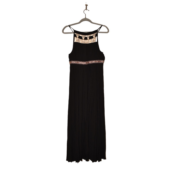RACHEL ZOE NEW $445 Sleeveless Gwynn Pleated Gown Dress Black‎ Large - Picture 4 of 5